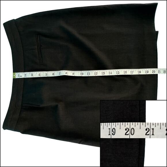 Adrienne Vittadini Pleat Front Career Skirt Size 8 Midi Charcoal - Picture 10 of 10